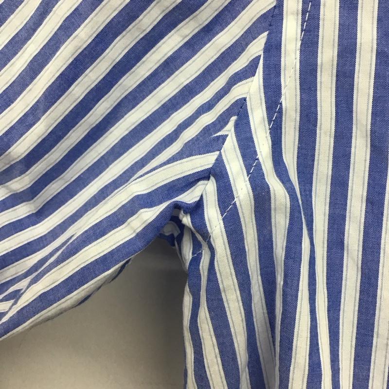 バナナリパブリック BANANA REPUBLIC シャツ、ブラウス 長袖 長袖シャツ ストライプシャツ カラーシャツ ボタンダウンシャツ L ストライプ 白 / ホワイト / white X 水色 / ライトブルー / メンズ USED 古着 中古 10153721