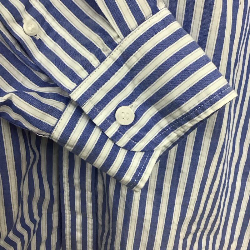 バナナリパブリック BANANA REPUBLIC シャツ、ブラウス 長袖 長袖シャツ ストライプシャツ カラーシャツ ボタンダウンシャツ L ストライプ 白 / ホワイト / white X 水色 / ライトブルー / メンズ USED 古着 中古 10153721