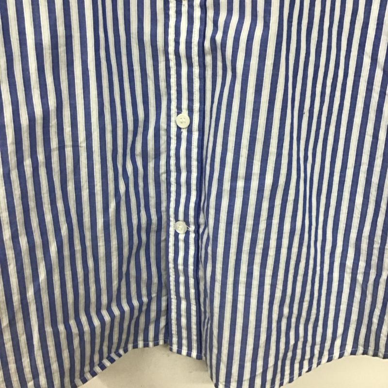 バナナリパブリック BANANA REPUBLIC シャツ、ブラウス 長袖 長袖シャツ ストライプシャツ カラーシャツ ボタンダウンシャツ L ストライプ 白 / ホワイト / white X 水色 / ライトブルー / メンズ USED 古着 中古 10153721