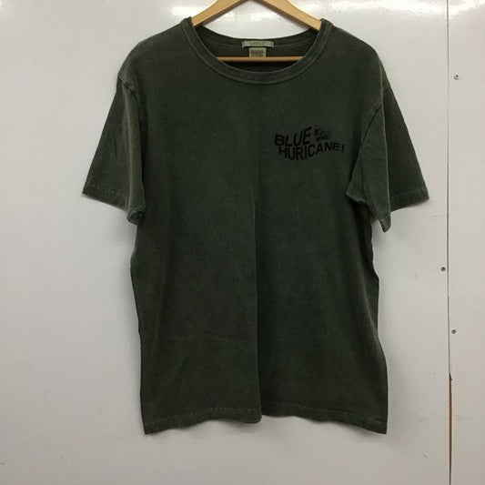 バーンズアウトフィッターズ BARNS OUTFITTERS Tシャツ 半袖 半袖カットソー プリントTシャツ クルーネックカットソー 40 ロゴ、文字 カーキ / カーキ / khaki メンズ USED 古着 中古 10153724