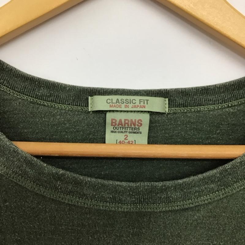バーンズアウトフィッターズ BARNS OUTFITTERS Tシャツ 半袖 半袖カットソー プリントTシャツ クルーネックカットソー 40 ロゴ、文字 カーキ / カーキ / khaki メンズ USED 古着 中古 10153724