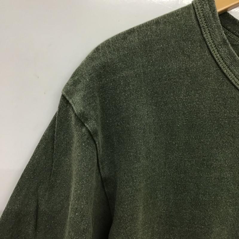 バーンズアウトフィッターズ BARNS OUTFITTERS Tシャツ 半袖 半袖カットソー プリントTシャツ クルーネックカットソー 40 ロゴ、文字 カーキ / カーキ / khaki メンズ USED 古着 中古 10153724