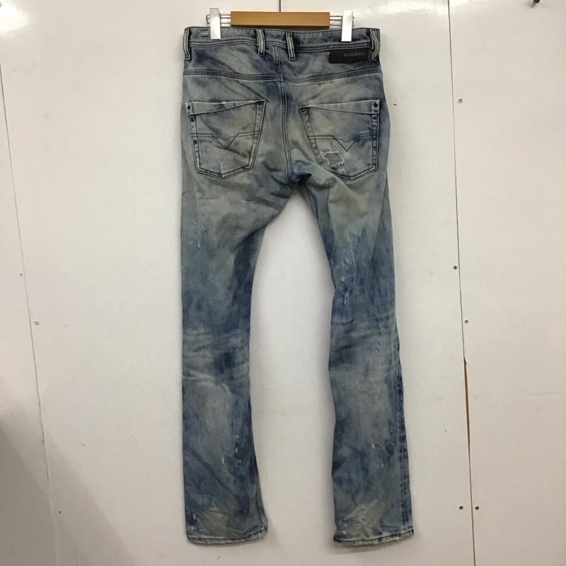 ディーゼル DIESEL パンツ デニム、ジーンズ デニムパンツ スリムパンツ カジュアルパンツ ストレッチパンツ 28インチ ダメージ加工 インディゴ / インディゴ / Indigo メンズ USED 古着 中古 10153725