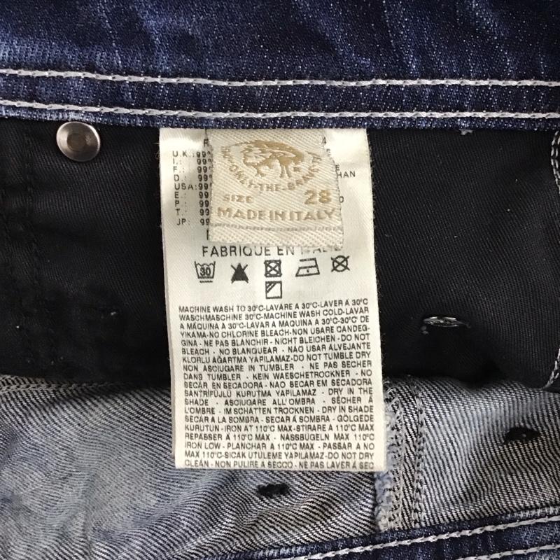 ディーゼル DIESEL パンツ デニム、ジーンズ デニムパンツ スリムパンツ カジュアルパンツ ストレッチパンツ 28インチ ダメージ加工 インディゴ / インディゴ / Indigo メンズ USED 古着 中古 10153725