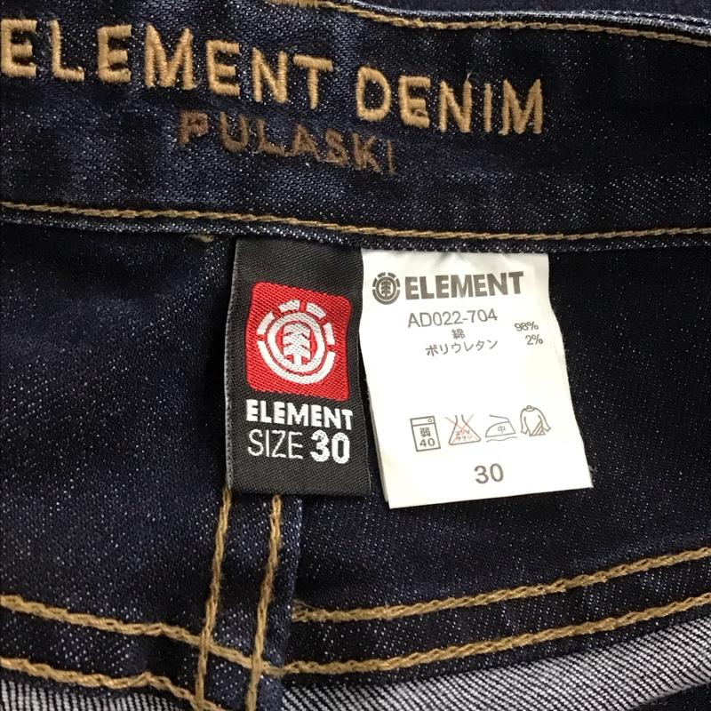 エレメント ELEMENT パンツ デニム、ジーンズ デニムパンツ スリムパンツ カジュアルパンツ ストレッチパンツ 30インチ 無地 インディゴ / インディゴ / Indigo メンズ USED 古着 中古 10153727