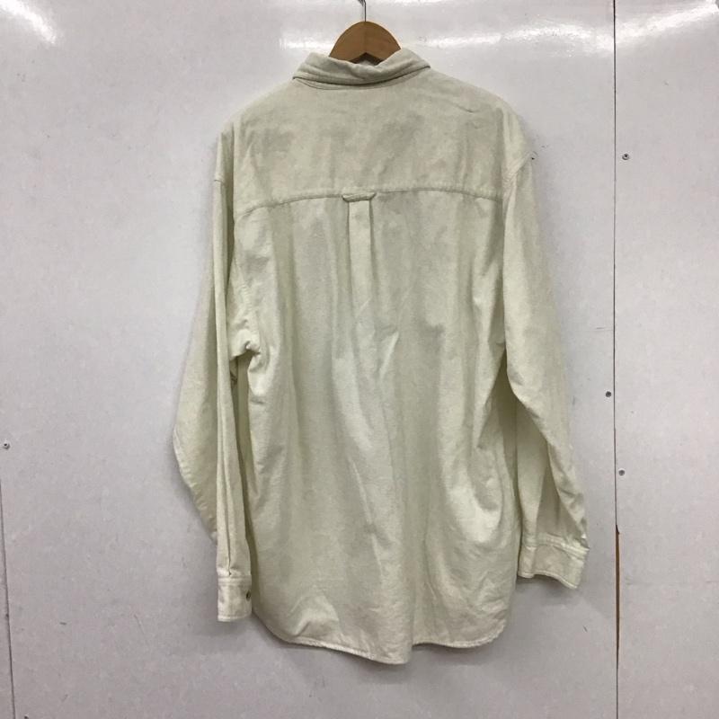 コロンビア Columbia シャツ、ブラウス 長袖 長袖シャツ 刺繍シャツ カラーシャツ L ロゴ、文字 アイボリー / アイボリー / メンズ USED 古着 中古 10153728