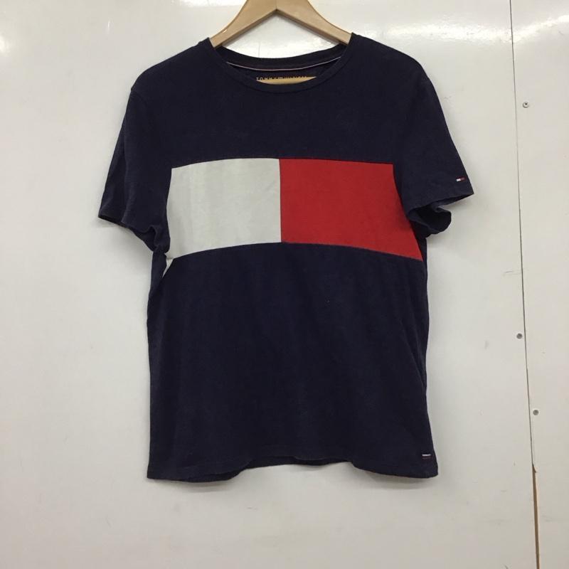 トミーヒルフィガー TOMMY HILFIGER Tシャツ 半袖 半袖カットソー プリントTシャツ クルーネックカットソー S ロゴ、文字 白 / ホワイト / white X 赤 / レッド / red X 紺 / ネイビー / navy メンズ USED 古着 中古 10153729