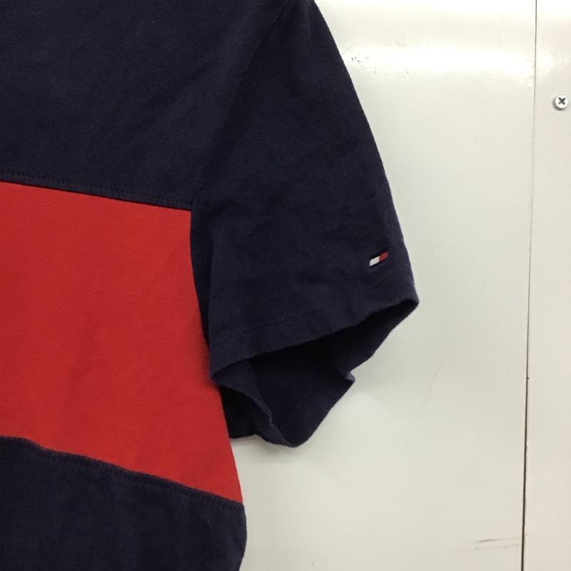 トミーヒルフィガー TOMMY HILFIGER Tシャツ 半袖 半袖カットソー プリントTシャツ クルーネックカットソー S ロゴ、文字 白 / ホワイト / white X 赤 / レッド / red X 紺 / ネイビー / navy メンズ USED 古着 中古 10153729