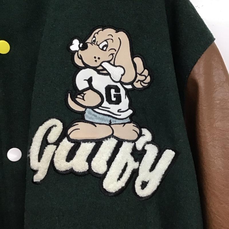ガルフィー GALFY ジャケット、上着 ジャンパー、ブルゾン スタジャン アウター フロントボタン ロゴ、文字 緑 / グリーン / green メンズ USED 古着 中古 10153732