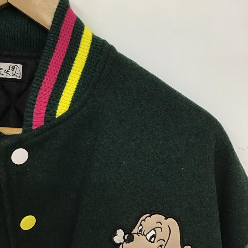 ガルフィー GALFY ジャケット、上着 ジャンパー、ブルゾン スタジャン アウター フロントボタン ロゴ、文字 緑 / グリーン / green メンズ USED 古着 中古 10153732