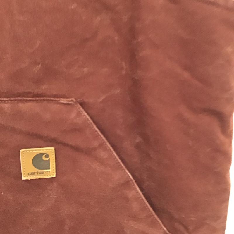 カーハート Carhartt ベスト ベスト ジップアップベスト ノースリーブカットソー アウター XL ロゴ、文字 茶 / ブラウン / brown メンズ USED 古着 中古 10153737