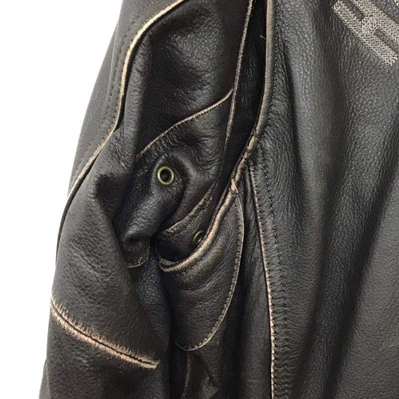 ハーレーダビッドソン Harley-Davidson ジャケット、上着 ジャンパー、ブルゾン ジップアップレザージャケット アウター 古着 M ロゴ、文字 茶 / ブラウン / brown メンズ USED 古着 中古 10153738