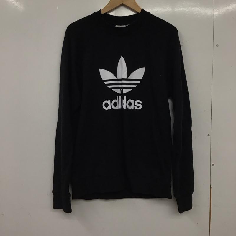 アディダス adidas トレーナー 長袖 im4500 トレフォイルCREW トレーナー XL ロゴ、文字 黒 / ブラック / black メンズ USED 古着 中古 10153740