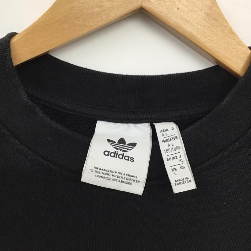 アディダス adidas トレーナー 長袖 im4500 トレフォイルCREW トレーナー XL ロゴ、文字 黒 / ブラック / black メンズ USED 古着 中古 10153740