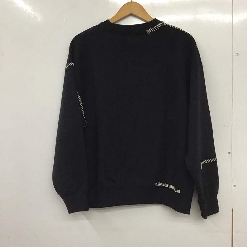 スリック SLICK トレーナー 長袖 長袖トレーナー スウェット クルーネック プルオーバー 1 無地 黒 / ブラック / black メンズ USED 古着 中古 10153746