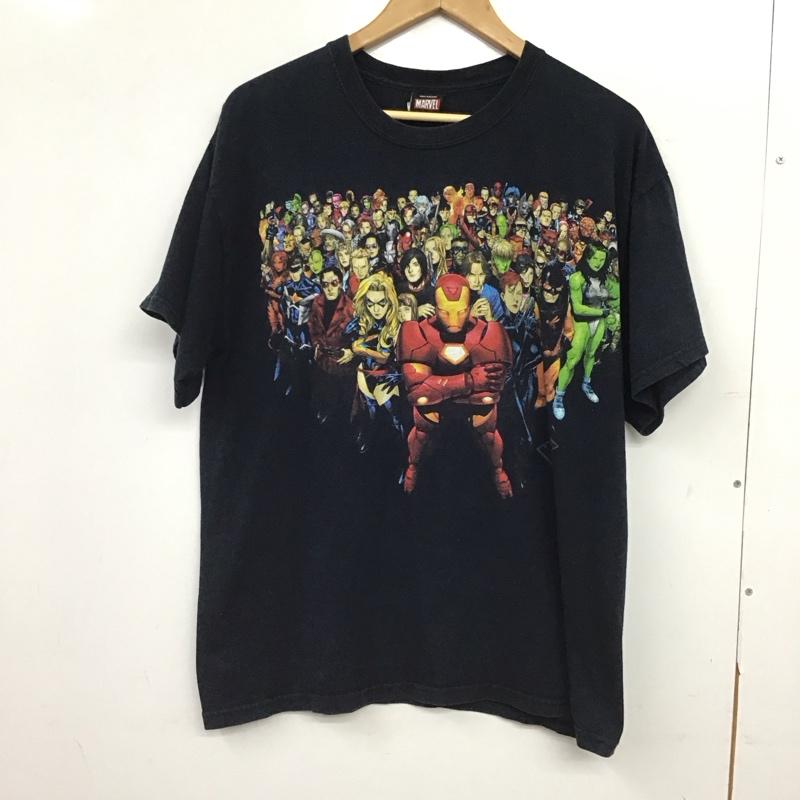 マーベル MARVEL Tシャツ 半袖 半袖カットソー プリントTシャツ クルーネックカットソー L プリント ダークグレー / ダークグレー / メンズ USED 古着 中古 10153747