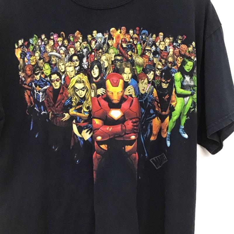 マーベル MARVEL Tシャツ 半袖 半袖カットソー プリントTシャツ クルーネックカットソー L プリント ダークグレー / ダークグレー / メンズ USED 古着 中古 10153747