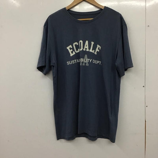 エコアルフ ECOALF Tシャツ 半袖 半袖カットソー プリントTシャツ クルーネックカットソー L ロゴ、文字 青 / ブルー / blue メンズ USED 古着 中古 10153750