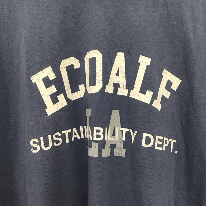 エコアルフ ECOALF Tシャツ 半袖 半袖カットソー プリントTシャツ クルーネックカットソー L ロゴ、文字 青 / ブルー / blue メンズ USED 古着 中古 10153750