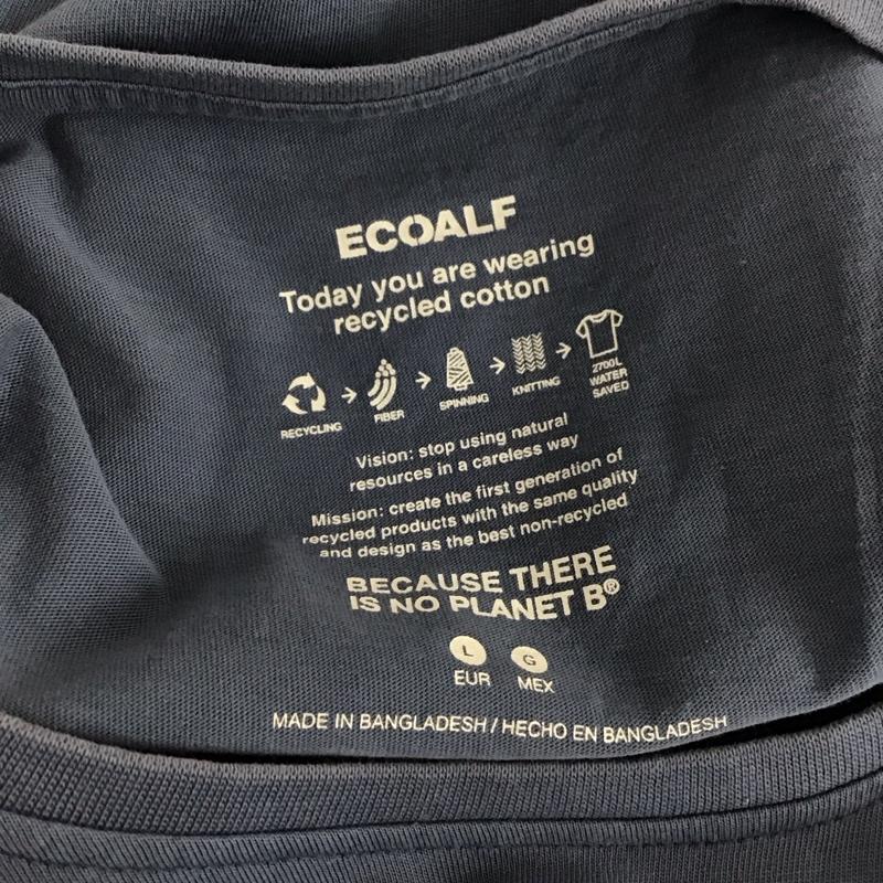 エコアルフ ECOALF Tシャツ 半袖 半袖カットソー プリントTシャツ クルーネックカットソー L ロゴ、文字 青 / ブルー / blue メンズ USED 古着 中古 10153750