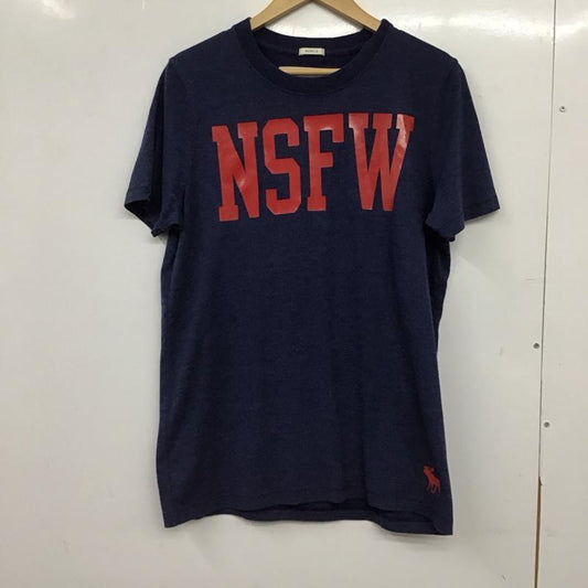 アバクロンビーアンドフィッチ ABERCROMBIE&FITCH Tシャツ 半袖 半袖カットソー プリントTシャツ クルーネックカットソー L ロゴ、文字 インディゴ / インディゴ / Indigo メンズ USED 古着 中古 10153751