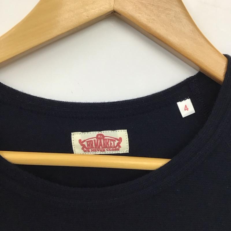 ハリウッドランチマーケット H.R MARKET カットソー 長袖 長袖カットソー 無地カットソー クルーネック 4 無地 紺 / ネイビー / navy メンズ USED 古着 中古 10153752