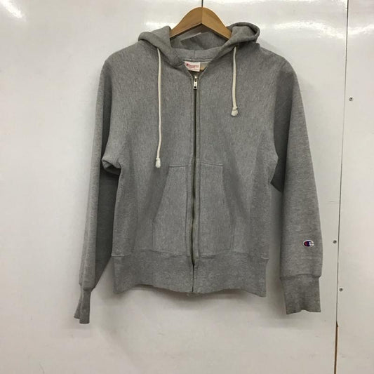 チャンピオン Campion パーカー 長袖 ジップアップパーカー 長袖パーカー カジュアルジャケット S 無地 灰 / グレー / gray メンズ USED 古着 中古 10153754