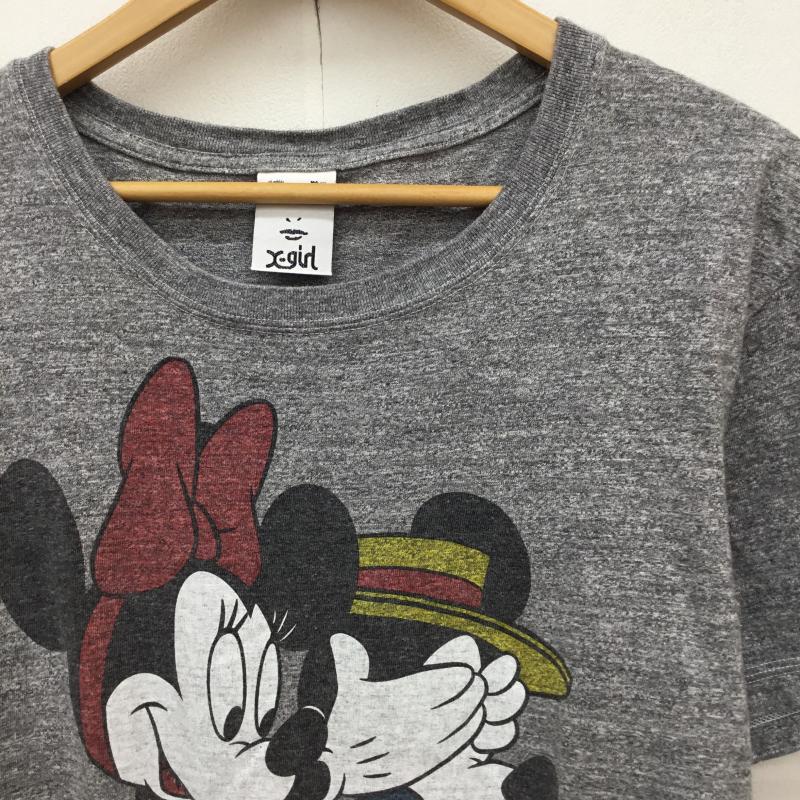 エックスガール X-girl Tシャツ 半袖 Disney ONE SIZE キャラクター 灰 / グレー / gray レディース USED 古着 中古 10153758