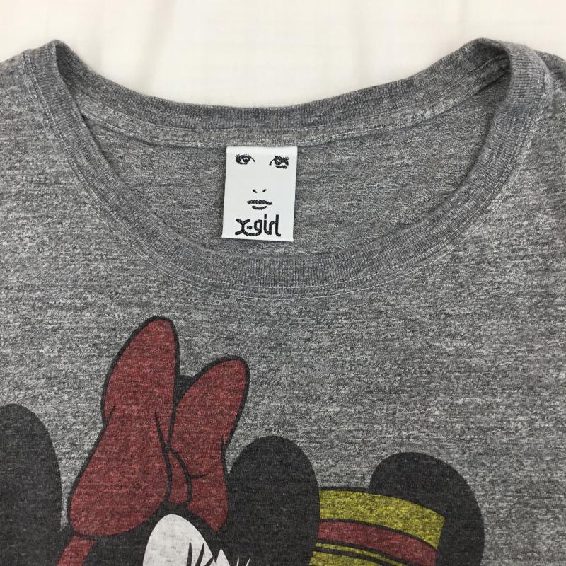 エックスガール X-girl Tシャツ 半袖 Disney ONE SIZE キャラクター 灰 / グレー / gray レディース USED 古着 中古 10153758