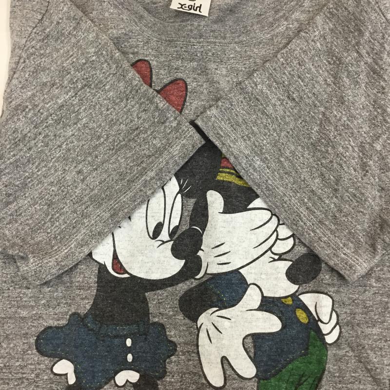エックスガール X-girl Tシャツ 半袖 Disney ONE SIZE キャラクター 灰 / グレー / gray レディース USED 古着 中古 10153758