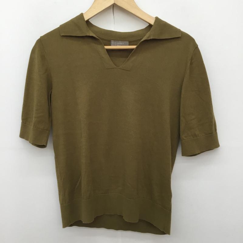マーガレットハウエル MARGARET HOWELL カットソー 半袖 2 無地 カーキ / カーキ / khaki レディース USED 古着 中古 10153762