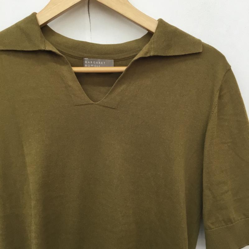 マーガレットハウエル MARGARET HOWELL カットソー 半袖 2 無地 カーキ / カーキ / khaki レディース USED 古着 中古 10153762
