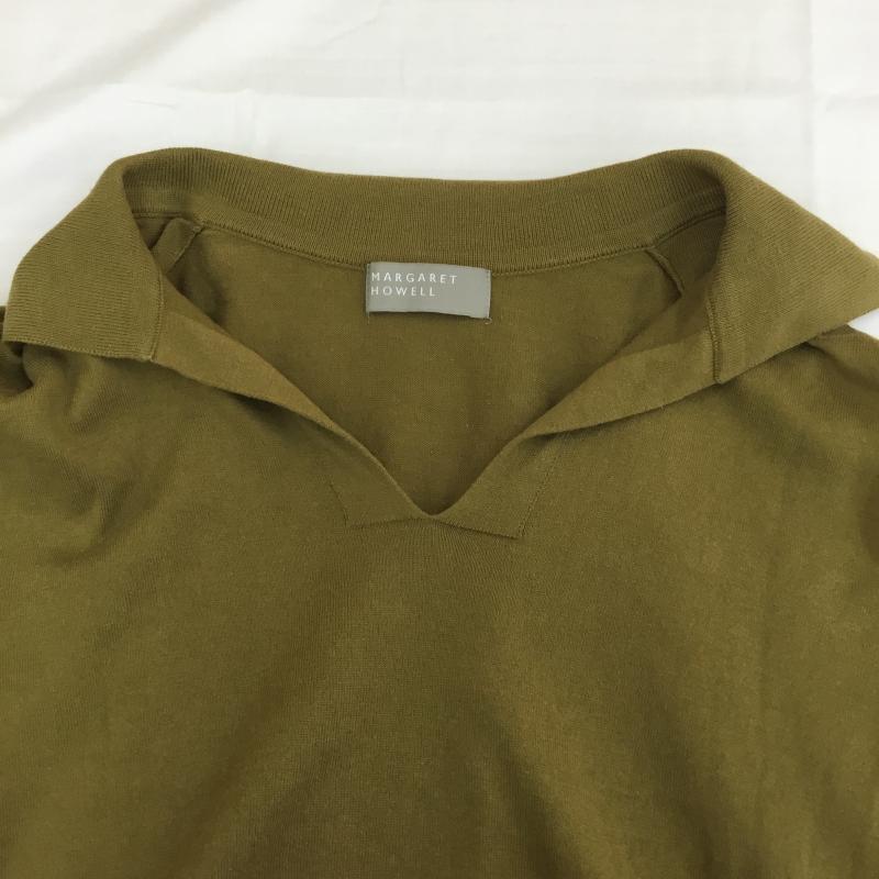 マーガレットハウエル MARGARET HOWELL カットソー 半袖 2 無地 カーキ / カーキ / khaki レディース USED 古着 中古 10153762