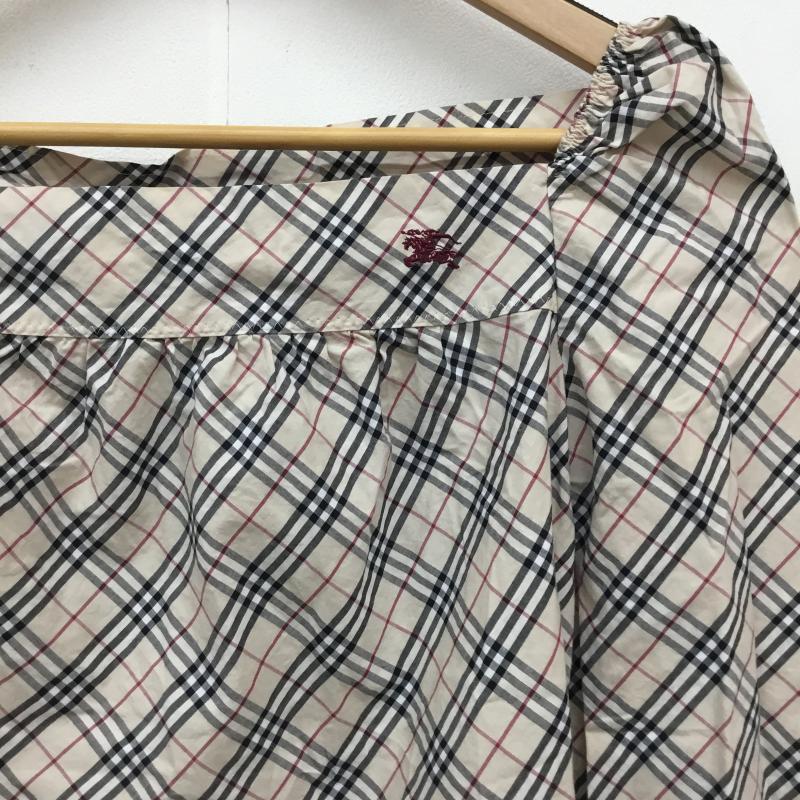 バーバリーブルーレーベル BURBERRY BLUE LABEL カットソー 七分袖 38 チェック ベージュ / ベージュ / beige レディース USED 古着 中古 10153763