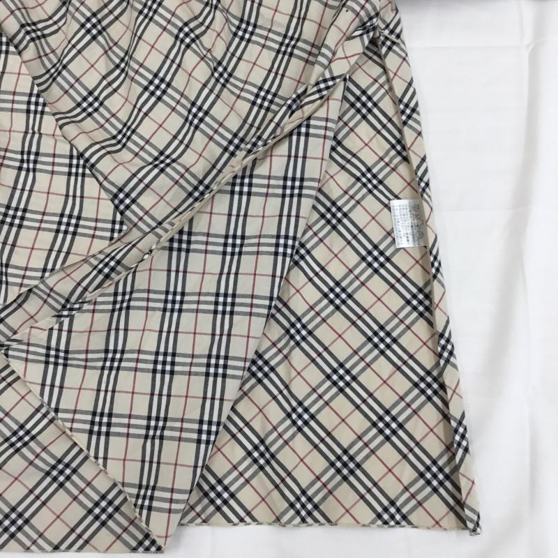 バーバリーブルーレーベル BURBERRY BLUE LABEL カットソー 七分袖 38 チェック ベージュ / ベージュ / beige レディース USED 古着 中古 10153763