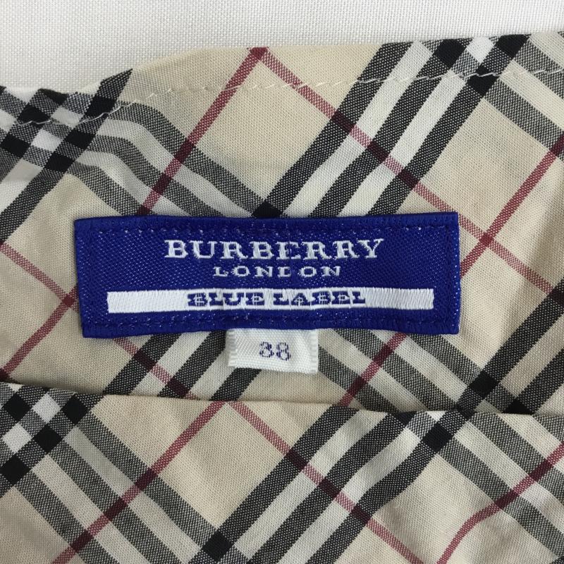 バーバリーブルーレーベル BURBERRY BLUE LABEL カットソー 七分袖 38 チェック ベージュ / ベージュ / beige レディース USED 古着 中古 10153763