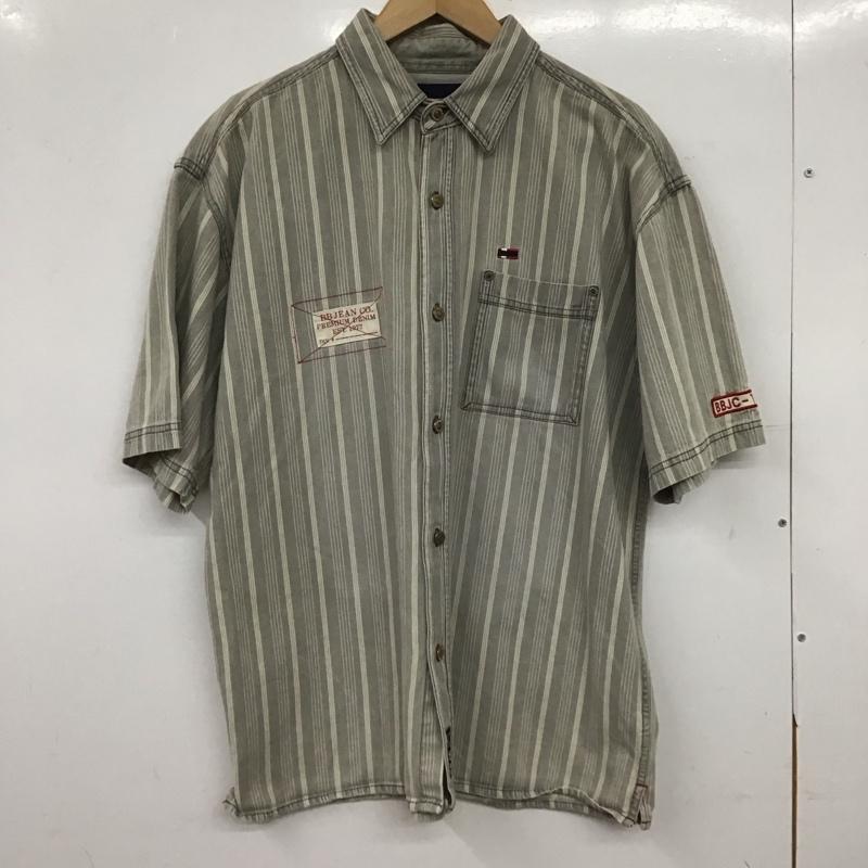 ビューグルボーイ Bugle Boy シャツ、ブラウス 半袖 半袖シャツ ストライプシャツ フロントボタン L ストライプ マルチカラー / マルチカラー / multicolor メンズ USED 古着 中古 10153771