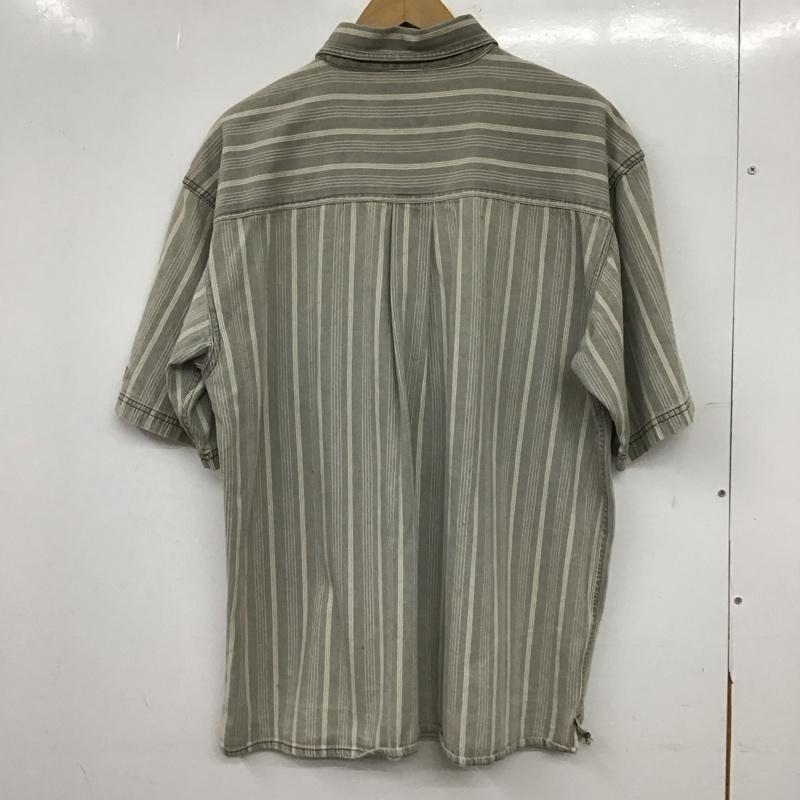 ビューグルボーイ Bugle Boy シャツ、ブラウス 半袖 半袖シャツ ストライプシャツ フロントボタン L ストライプ マルチカラー / マルチカラー / multicolor メンズ USED 古着 中古 10153771