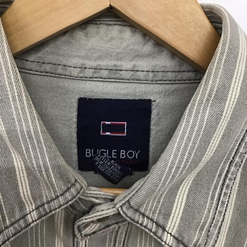 ビューグルボーイ Bugle Boy シャツ、ブラウス 半袖 半袖シャツ ストライプシャツ フロントボタン L ストライプ マルチカラー / マルチカラー / multicolor メンズ USED 古着 中古 10153771