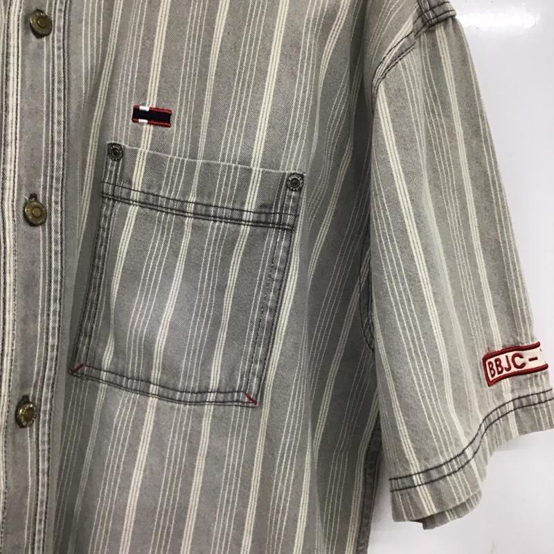 ビューグルボーイ Bugle Boy シャツ、ブラウス 半袖 半袖シャツ ストライプシャツ フロントボタン L ストライプ マルチカラー / マルチカラー / multicolor メンズ USED 古着 中古 10153771