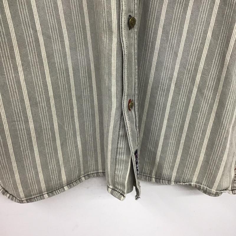 ビューグルボーイ Bugle Boy シャツ、ブラウス 半袖 半袖シャツ ストライプシャツ フロントボタン L ストライプ マルチカラー / マルチカラー / multicolor メンズ USED 古着 中古 10153771