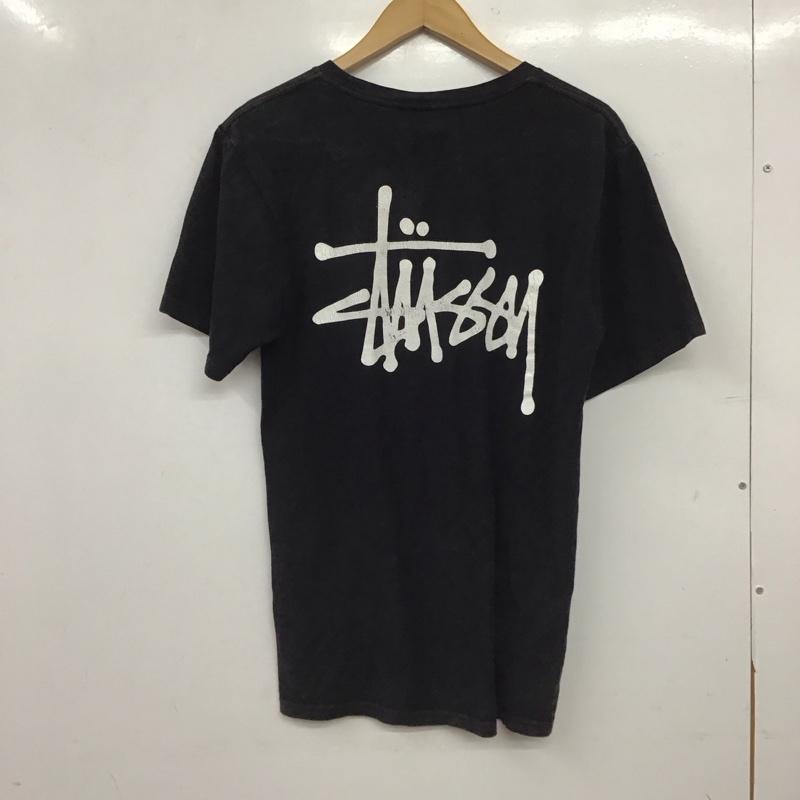 ステューシー STUSSY Tシャツ 半袖 半袖カットソー プリントTシャツ クルーネックカットソー S ロゴ、文字 ダークグレー / ダークグレー / メンズ USED 古着 中古 10153775