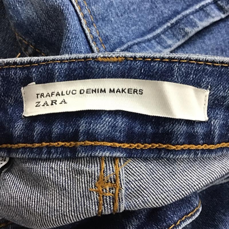 ザラ ZARA パンツ デニム、ジーンズ 34 無地 水色 / ライトブルー / レディース USED 古着 中古 10153776