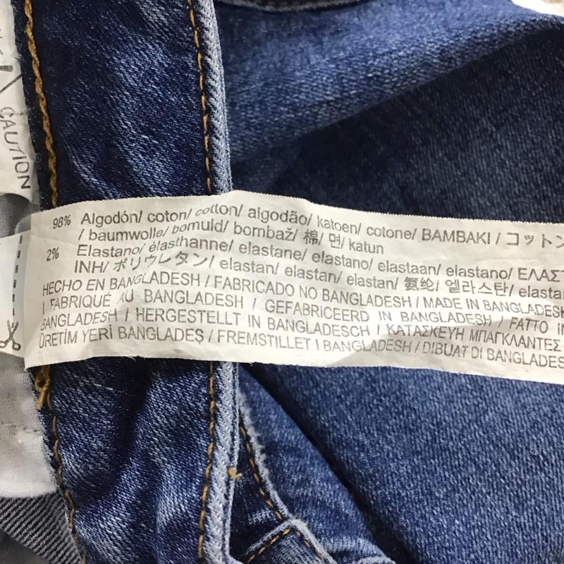 ザラ ZARA パンツ デニム、ジーンズ 34 無地 水色 / ライトブルー / レディース USED 古着 中古 10153776