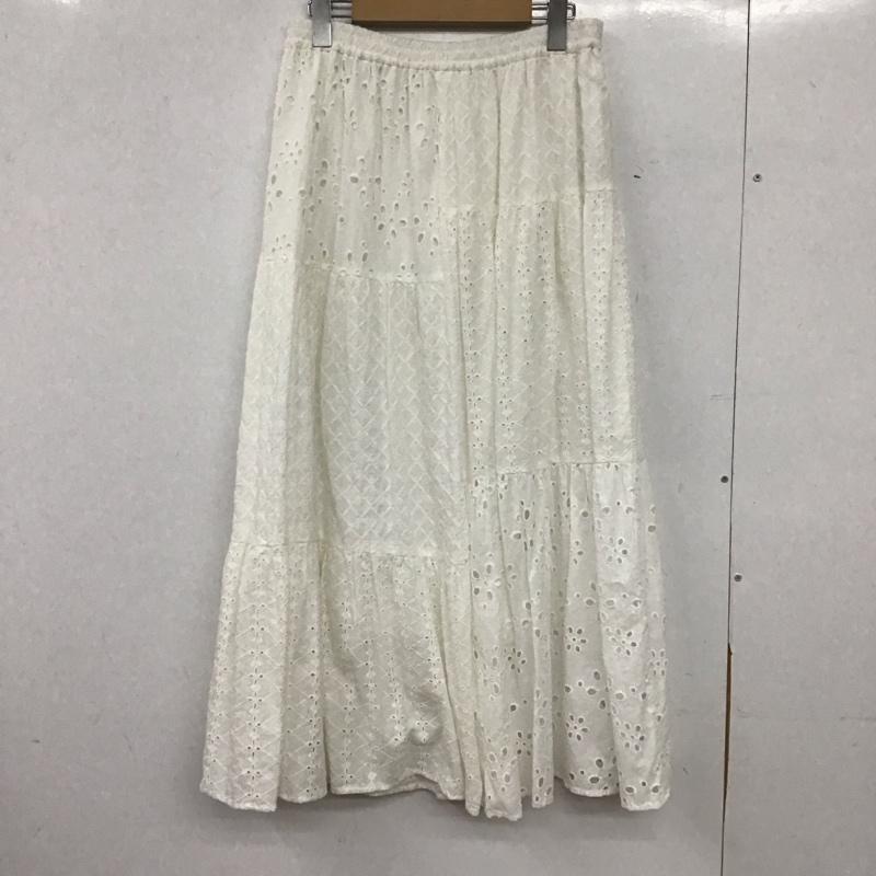 ニコアンド niko and... スカート ロングスカート M 無地 白 / ホワイト / white レディース USED 古着 中古 10153777