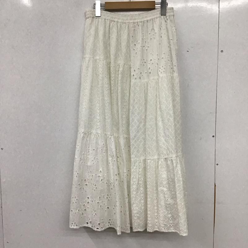 ニコアンド niko and... スカート ロングスカート M 無地 白 / ホワイト / white レディース USED 古着 中古 10153777