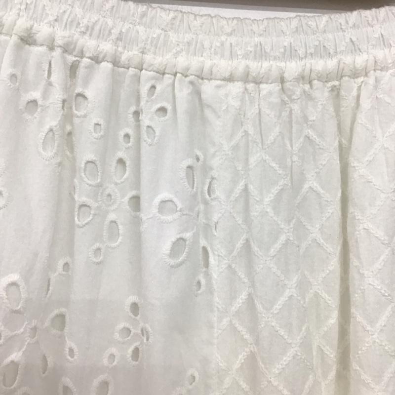 ニコアンド niko and... スカート ロングスカート M 無地 白 / ホワイト / white レディース USED 古着 中古 10153777