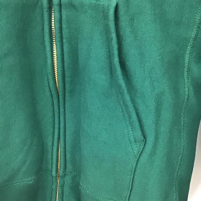 チャンピオン Champion パーカー 長袖 ジップアップパーカー 長袖パーカー カジュアルジャケット L 無地 緑 / グリーン / green メンズ USED 古着 中古 10153780