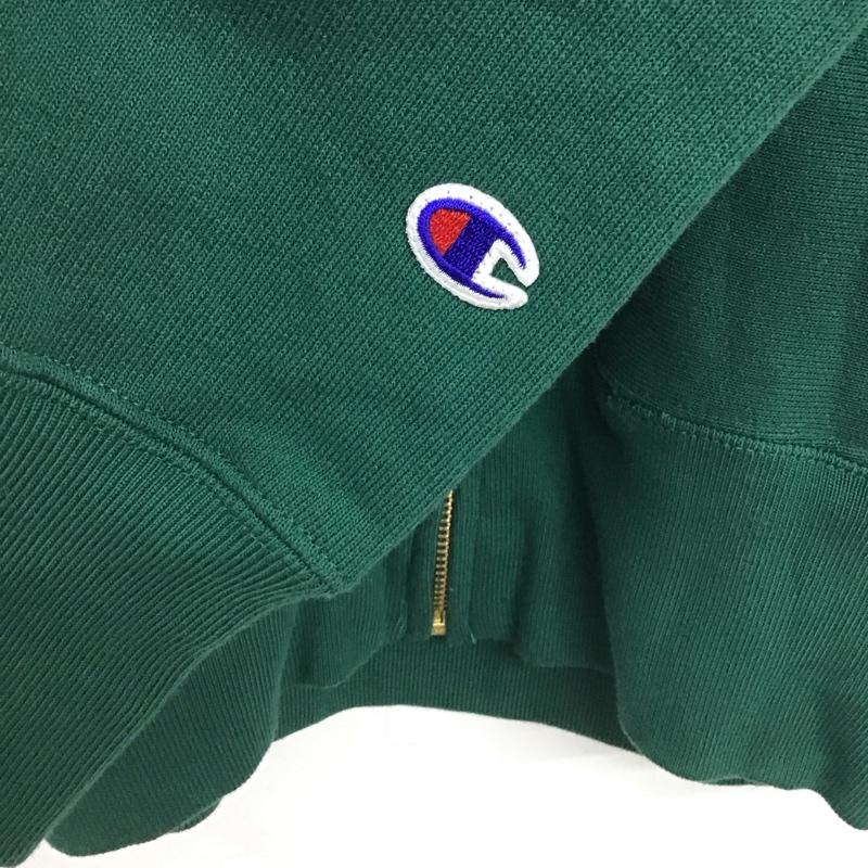 チャンピオン Champion パーカー 長袖 ジップアップパーカー 長袖パーカー カジュアルジャケット L 無地 緑 / グリーン / green メンズ USED 古着 中古 10153780