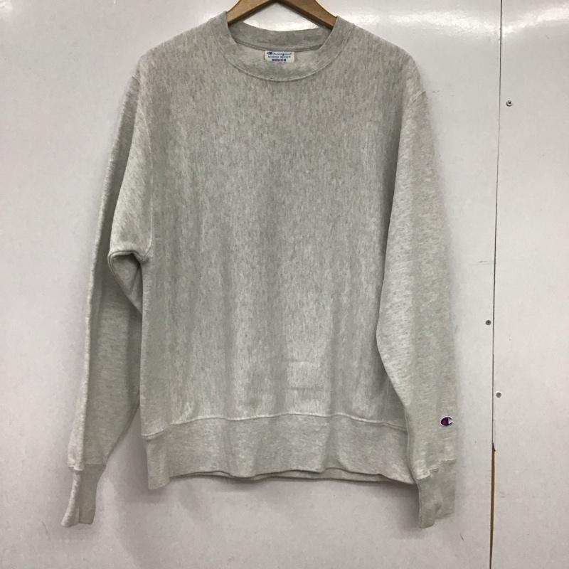 チャンピオン Champion トレーナー 長袖 長袖トレーナー スウェット クルーネック プルオーバー M 無地 灰 / グレー / gray メンズ USED 古着 中古 10153781